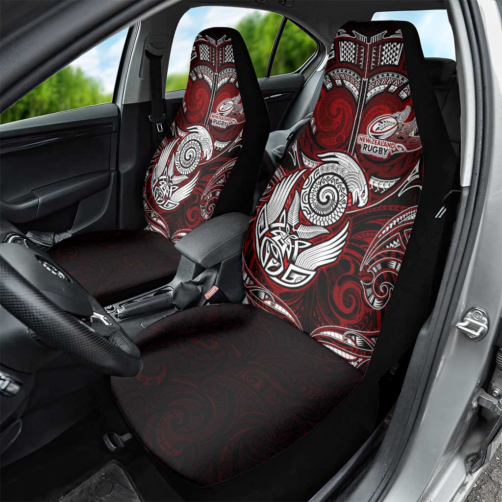 New Zealand Aotearoa Rugby Car Seat Cover Maori Fern Tattoo Art