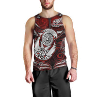 Personalized New Zealand Aotearoa Rugby Men Tank Top Maori Fern Tattoo Art