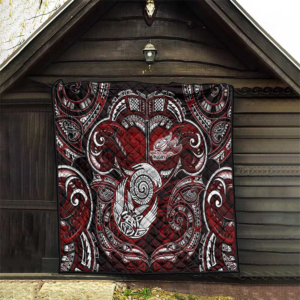 New Zealand Aotearoa Rugby Quilt Maori Fern Tattoo Art