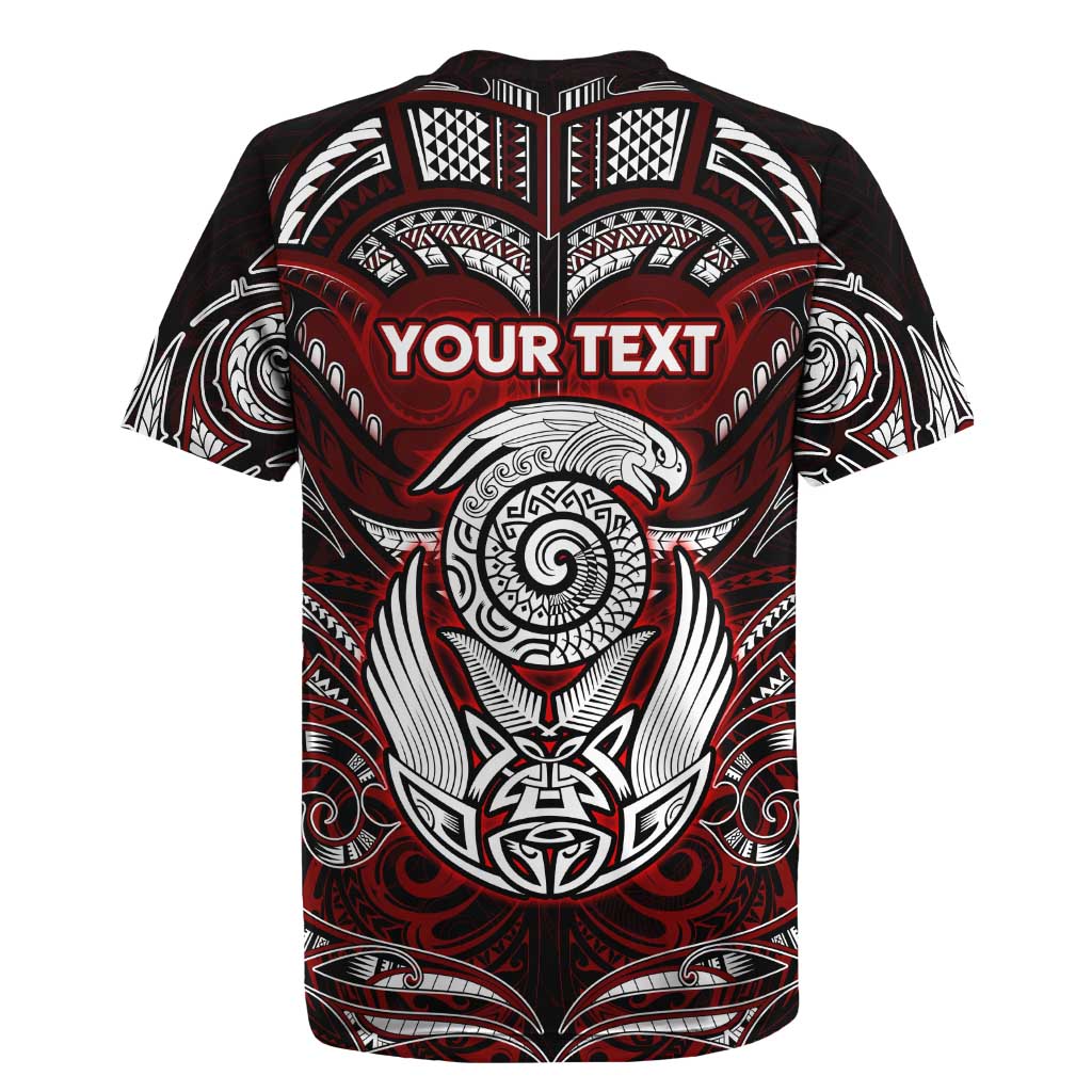 Personalized New Zealand Aotearoa Rugby Rugby Jersey Maori Fern Tattoo Art