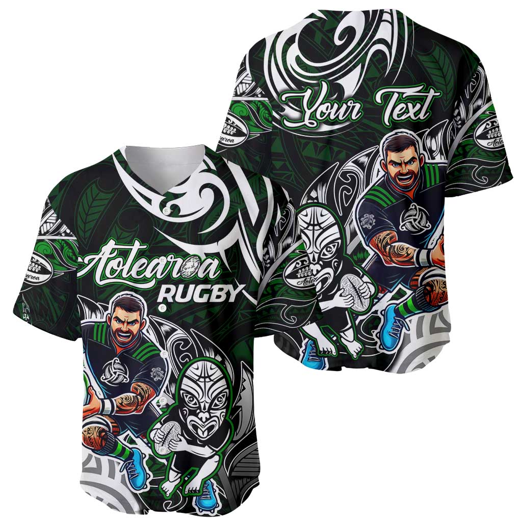 Personalized NZ Aotearoa Rugby Baseball Jersey New Zealand Silver Fern