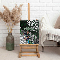 NZ Aotearoa Rugby Canvas Wall Art New Zealand Silver Fern