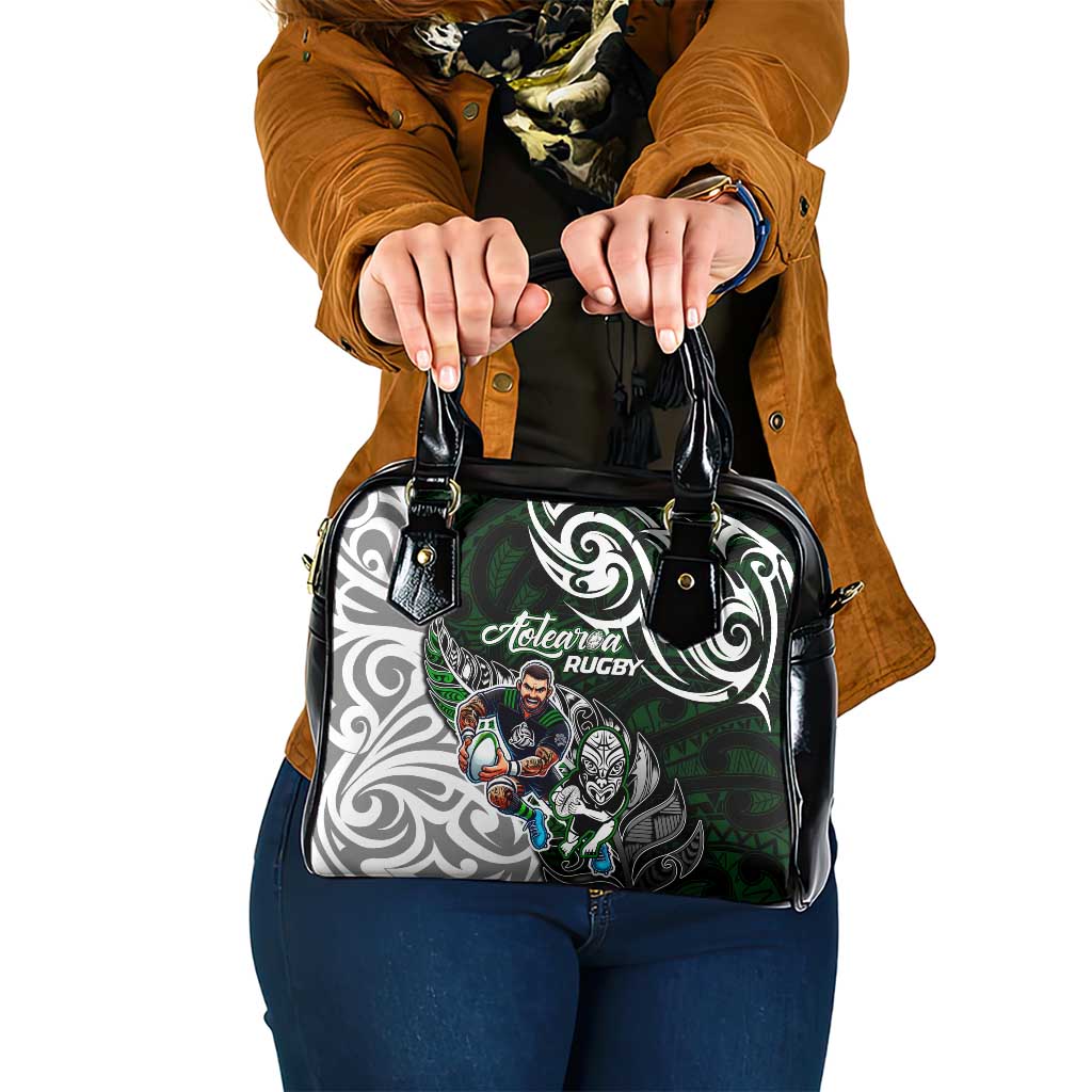 NZ Aotearoa Rugby Shoulder Handbag New Zealand Silver Fern