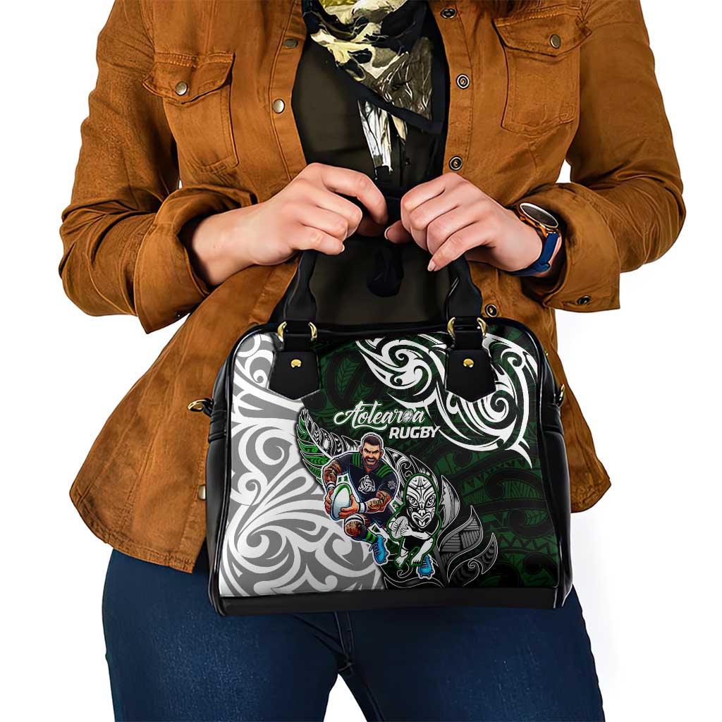 NZ Aotearoa Rugby Shoulder Handbag New Zealand Silver Fern