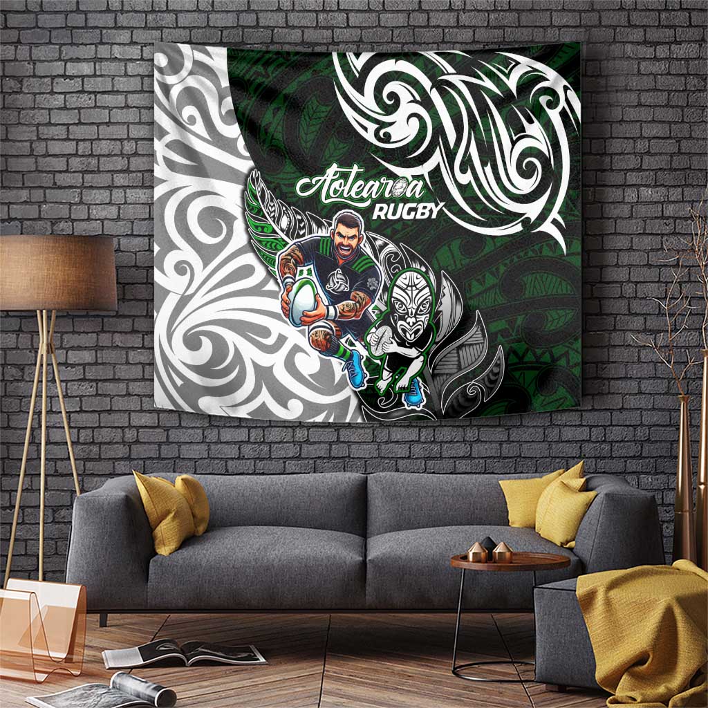 NZ Aotearoa Rugby Tapestry New Zealand Silver Fern