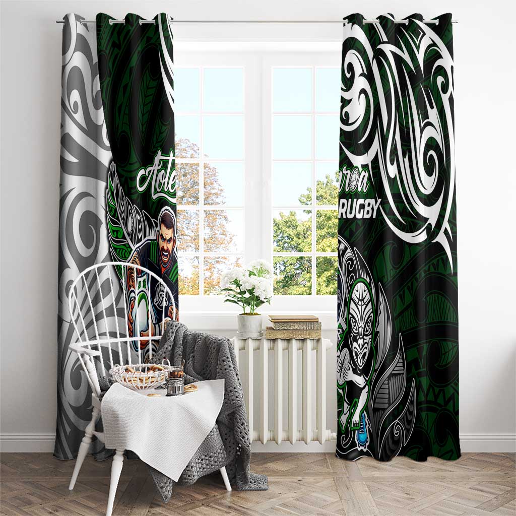NZ Aotearoa Rugby Window Curtain New Zealand Silver Fern