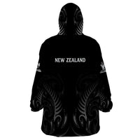 New Zealand Wearable Blanket Hoodie Rugby 2023 Champions Black DT02 - Polynesian Pride