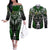 Personalised Warriors Maori Darts Couples Matching Off The Shoulder Long Sleeve Dress and Long Sleeve Button Shirt New Zealand Darts Silver Fern