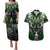 Personalised Warriors Maori Darts Couples Matching Puletasi and Hawaiian Shirt New Zealand Darts Silver Fern