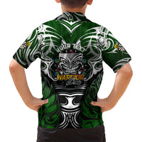 Personalised Warriors Maori Darts Family Matching Puletasi and Hawaiian Shirt New Zealand Darts Silver Fern
