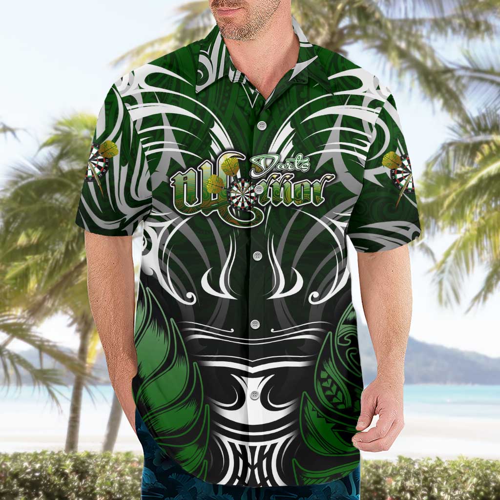Personalised Warriors Maori Darts Hawaiian Shirt New Zealand Darts Silver Fern