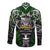 Personalised Warriors Maori Darts Long Sleeve Button Shirt New Zealand Darts Silver Fern