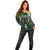 Personalised Warriors Maori Darts Off Shoulder Sweater New Zealand Darts Silver Fern