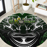 Warriors Maori Darts Round Carpet New Zealand Darts Silver Fern