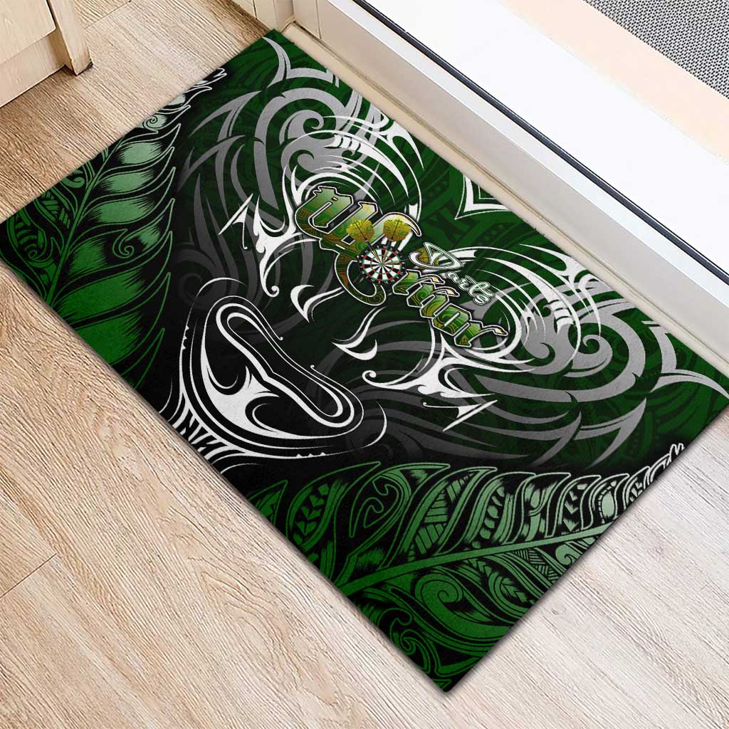 Warriors Maori Darts Rubber Doormat New Zealand Darts Silver Fern