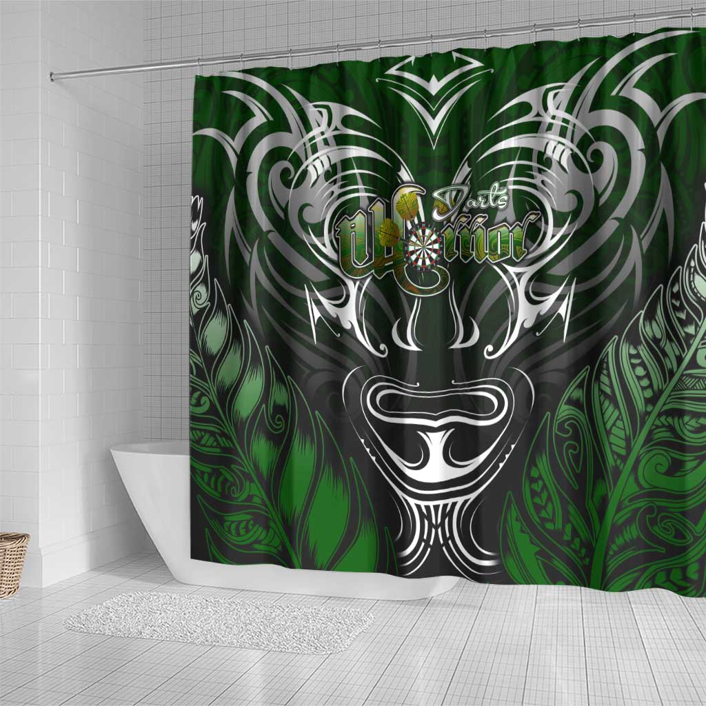 Warriors Maori Darts Shower Curtain New Zealand Darts Silver Fern
