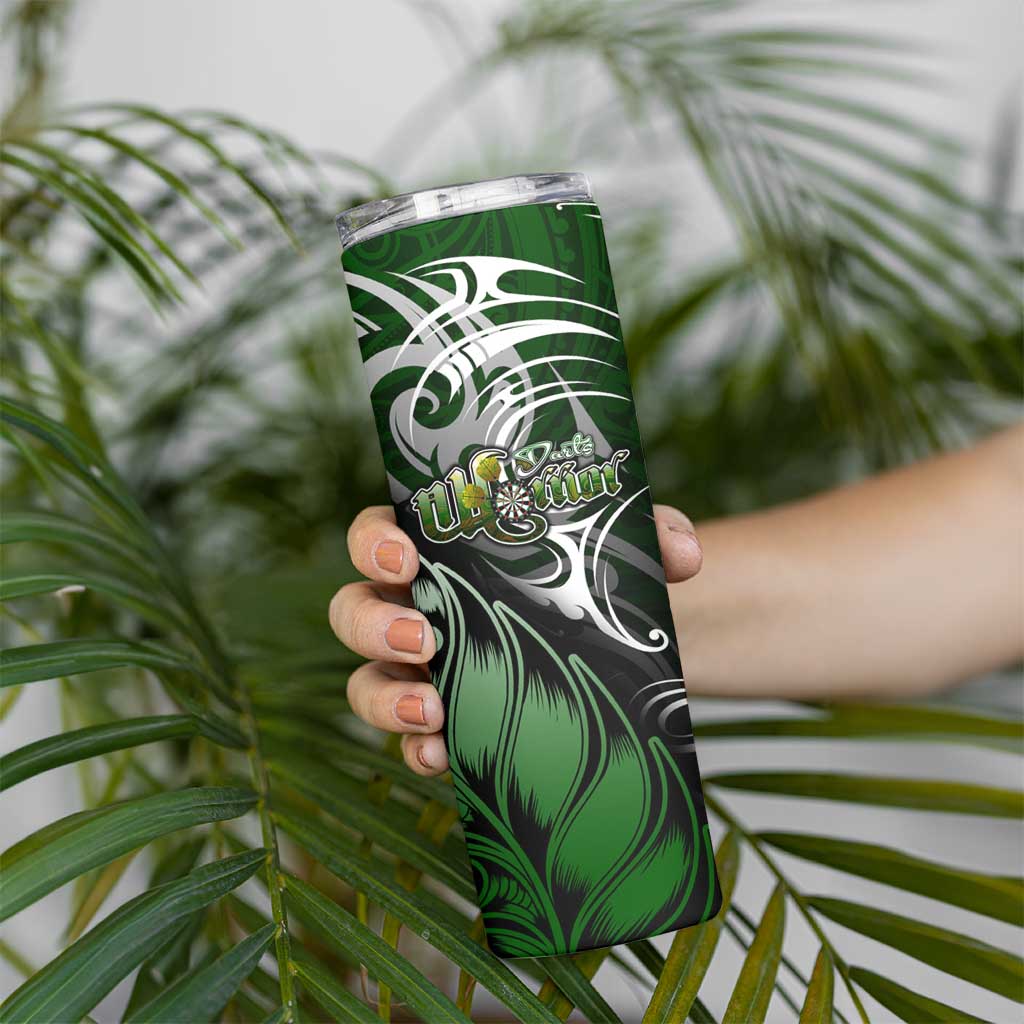 Warriors Maori Darts Skinny Tumbler New Zealand Darts Silver Fern