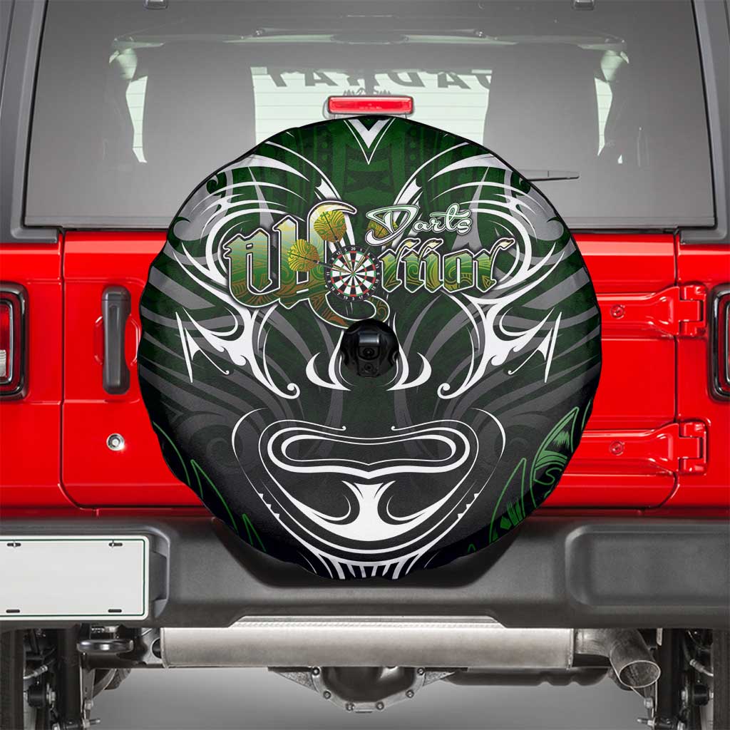Warriors Maori Darts Spare Tire Cover New Zealand Darts Silver Fern