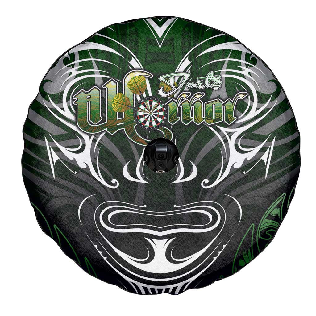 Warriors Maori Darts Spare Tire Cover New Zealand Darts Silver Fern