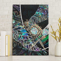 New Zealand Darts Canvas Wall Art NZ Paua Shell Maori Fern