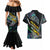 Personalised New Zealand Darts Couples Matching Mermaid Dress and Hawaiian Shirt NZ Paua Shell Maori Fern