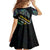 Personalised New Zealand Darts Family Matching Off Shoulder Maxi Dress and Hawaiian Shirt NZ Paua Shell Maori Fern