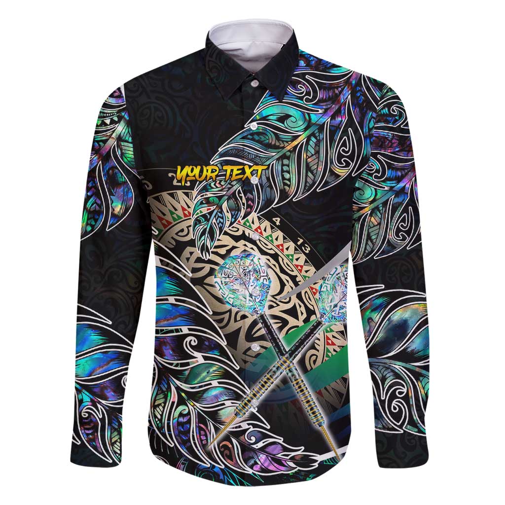 Personalised New Zealand Darts Family Matching Summer Maxi Dress and Hawaiian Shirt NZ Paua Shell Maori Fern