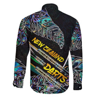 Personalised New Zealand Darts Family Matching Summer Maxi Dress and Hawaiian Shirt NZ Paua Shell Maori Fern