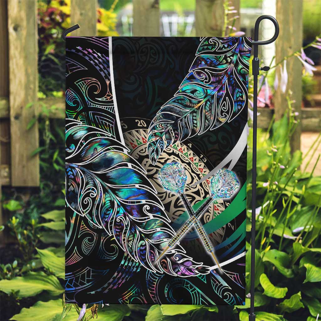 New Zealand Darts Garden Flag NZ Paua Shell Maori Fern
