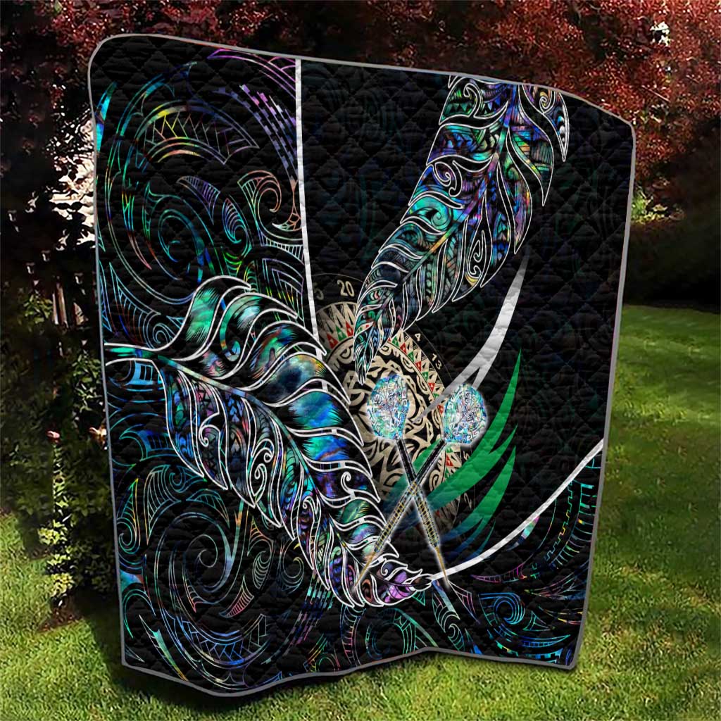 New Zealand Darts Quilt NZ Paua Shell Maori Fern
