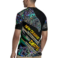 Personalised New Zealand Darts Rugby Jersey NZ Paua Shell Maori Fern