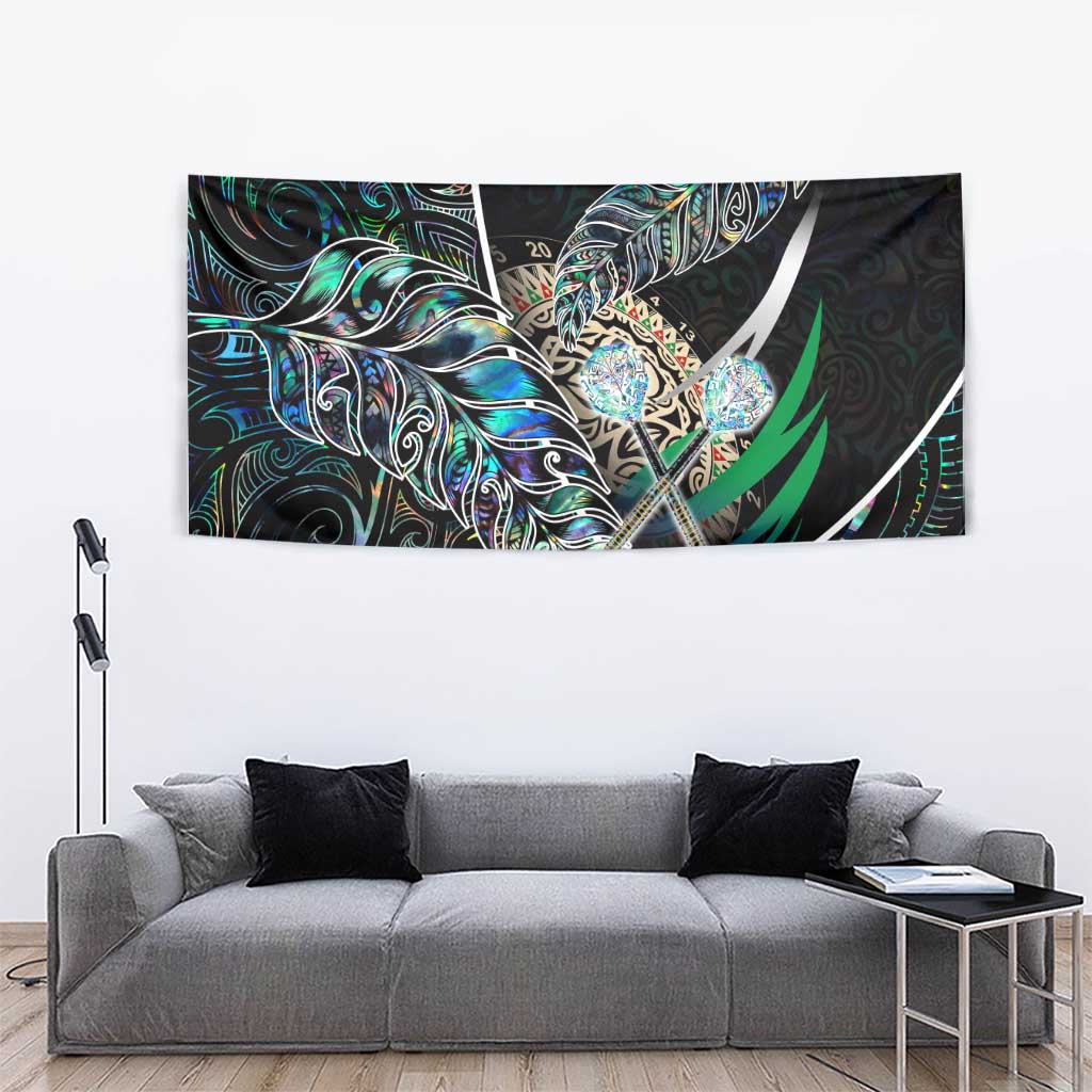 New Zealand Darts Tapestry NZ Paua Shell Maori Fern