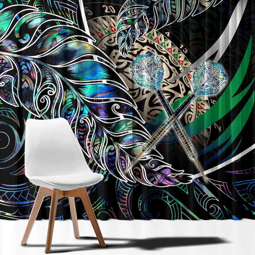New Zealand Darts Window Curtain NZ Paua Shell Maori Fern