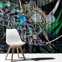 New Zealand Darts Window Curtain NZ Paua Shell Maori Fern