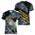 Personalised New Zealand Darts Women V-Neck T-Shirt NZ Paua Shell Maori Fern