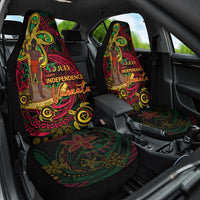 Vanuatu 45th Independence Anniversary Car Seat Cover Flower Melanesian Namele Turtle - Polynesian Pride