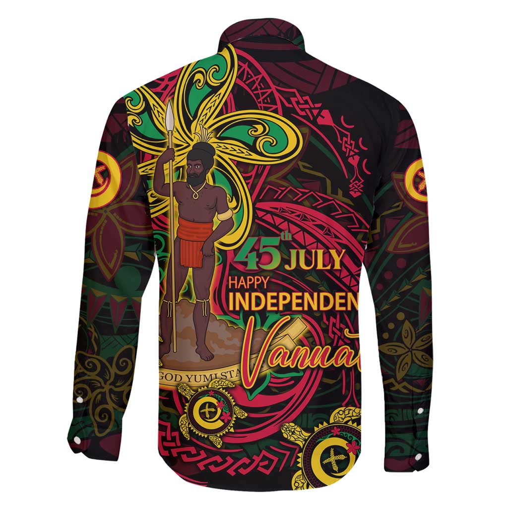 Custom Vanuatu 45th Independence Anniversary Family Matching Tank Maxi Dress and Hawaiian Shirt Flower Melanesian Namele Turtle - Polynesian Pride