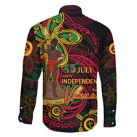 Custom Vanuatu 45th Independence Anniversary Family Matching Tank Maxi Dress and Hawaiian Shirt Flower Melanesian Namele Turtle - Polynesian Pride