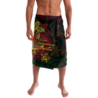 Custom Vanuatu 45th Independence Anniversary Lavalava Flower Melanesian Namele Turtle - Polynesian Pride