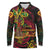 Custom Vanuatu 45th Independence Anniversary Long Sleeve Polo Shirt Flower Melanesian Namele Turtle - Polynesian Pride