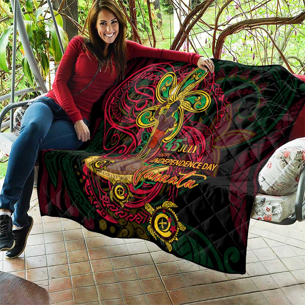 Vanuatu 45th Independence Anniversary Quilt Flower Melanesian Namele Turtle - Polynesian Pride