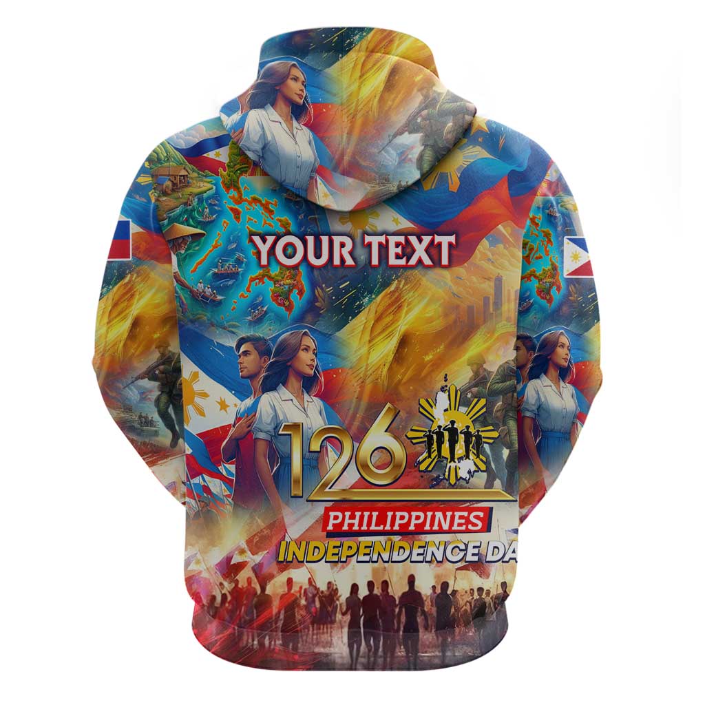 Custom The Philippines 126th Independence Anniversary Hoodie Art Style - Polynesian Pride