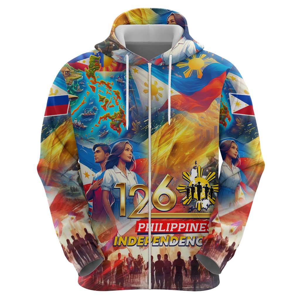 Custom The Philippines 126th Independence Anniversary Hoodie Art Style - Polynesian Pride