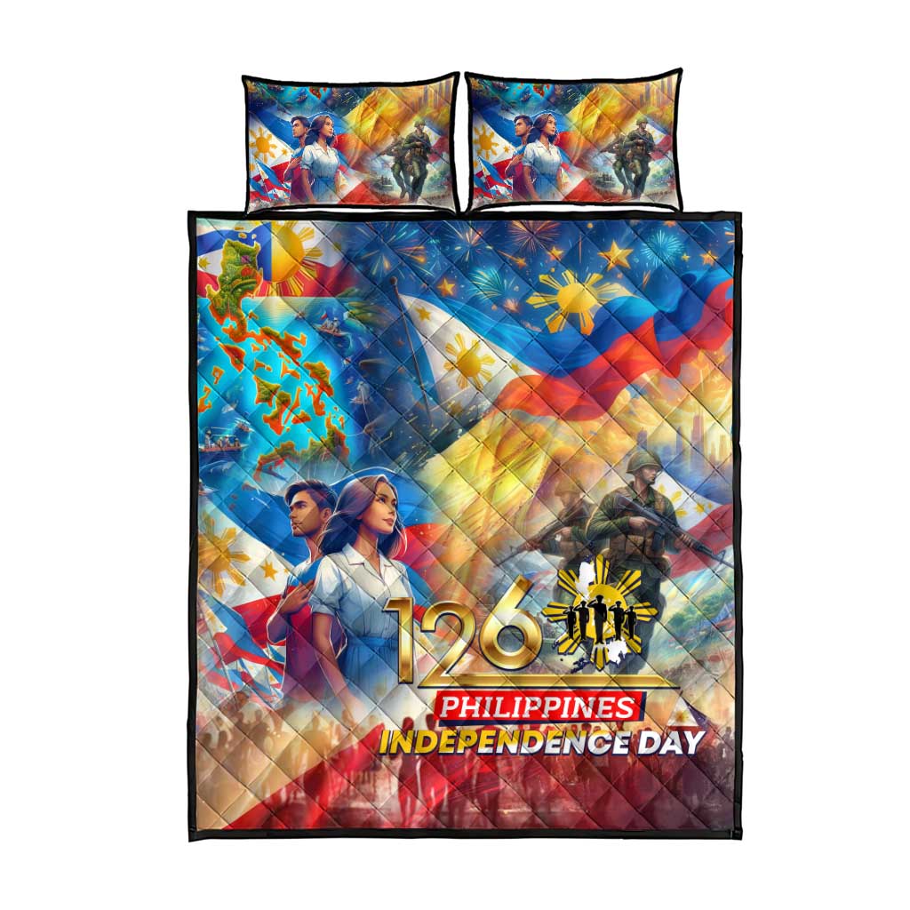 The Philippines 126th Independence Anniversary Quilt Bed Set Art Style - Polynesian Pride