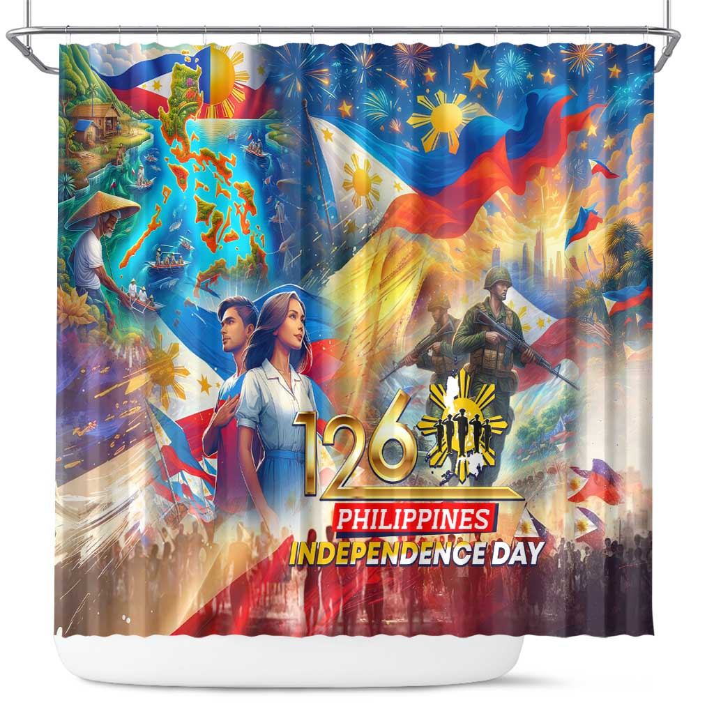 The Philippines 126th Independence Anniversary Shower Curtain Art Style - Polynesian Pride