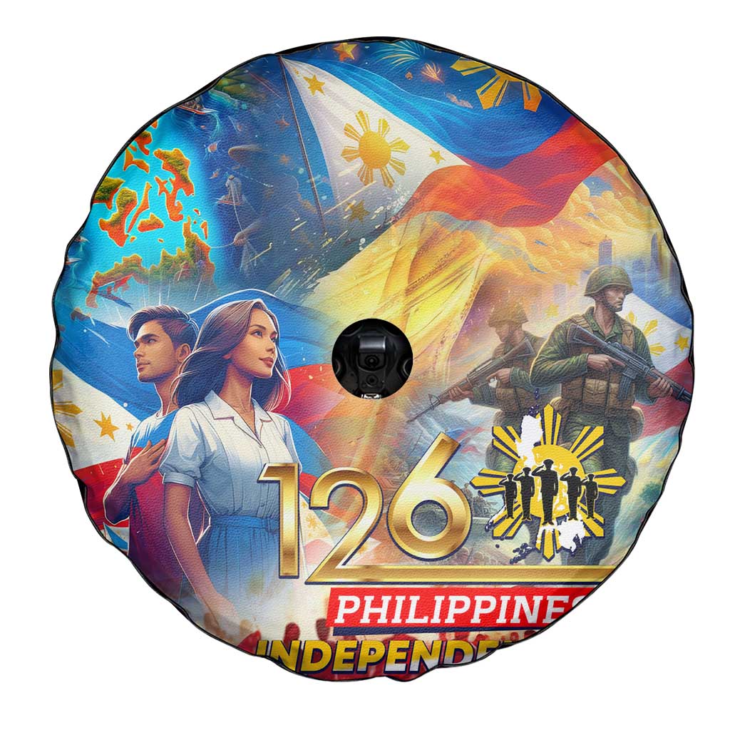 The Philippines 126th Independence Anniversary Spare Tire Cover Art Style - Polynesian Pride