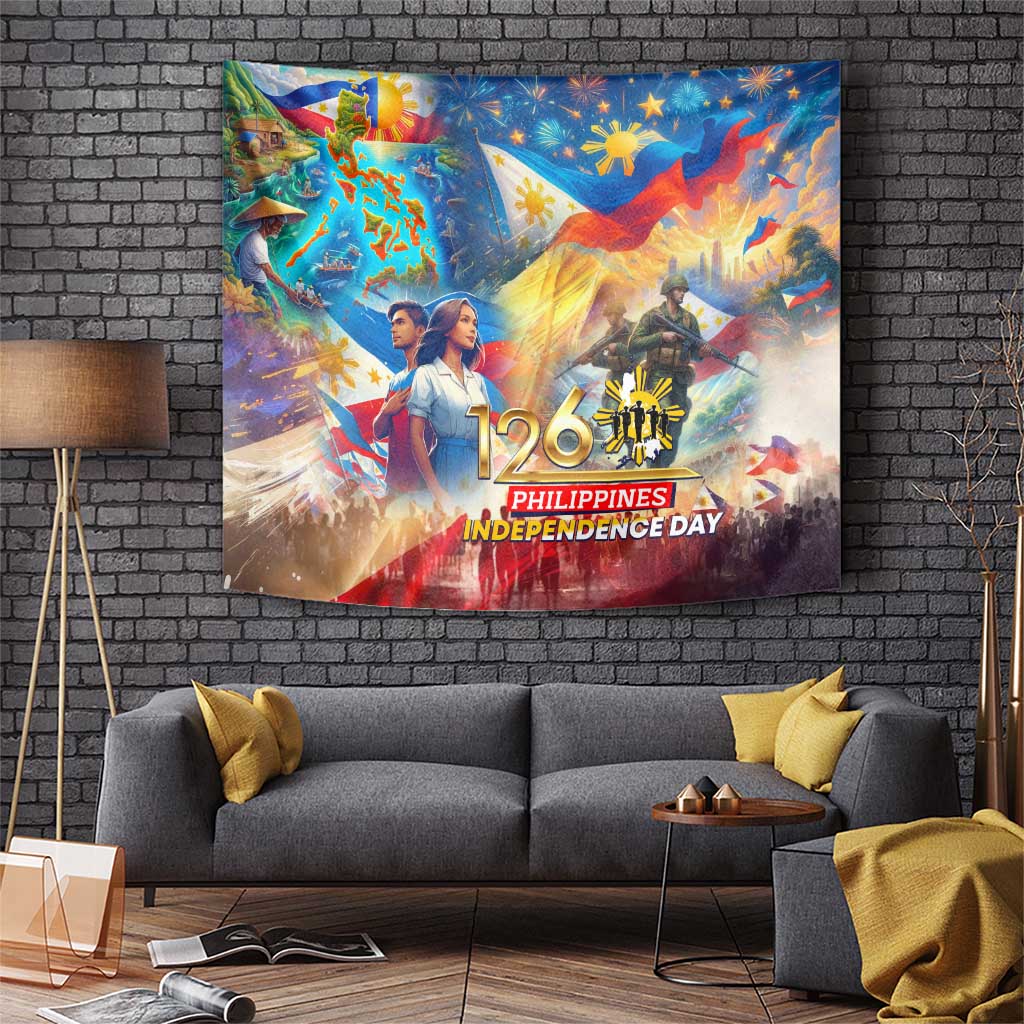 The Philippines 126th Independence Anniversary Tapestry Art Style - Polynesian Pride
