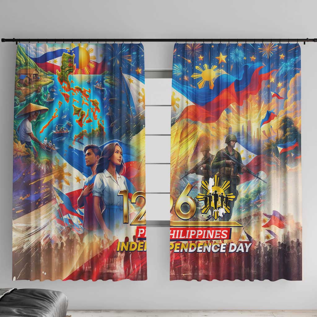 The Philippines 126th Independence Anniversary Window Curtain Art Style - Polynesian Pride