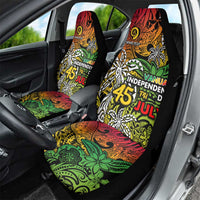 Personalized Vanuatu 45th Independence Anniversary Car Seat Cover Melanesian Pattern Reggae - Polynesian Pride