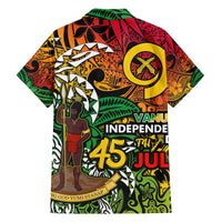 Personalized Vanuatu 45th Independence Anniversary Hawaiian Shirt Melanesian Pattern Reggae - Polynesian Pride
